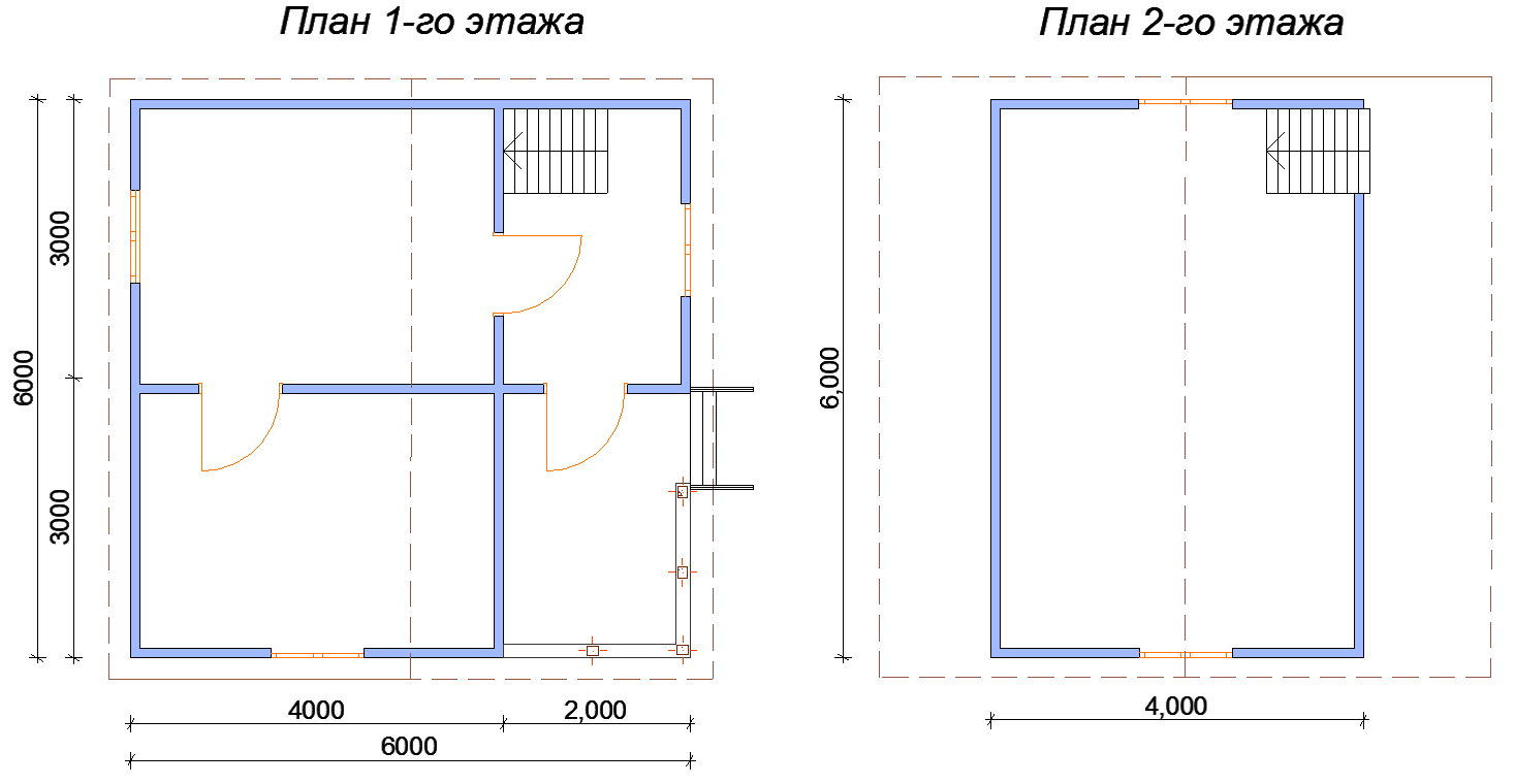 План двухэтажного каркасного дома с верандой и террасой №37