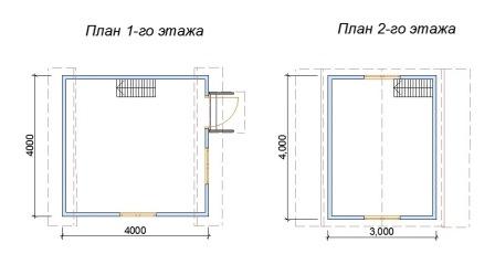 План двухэтажного каркасного дома №40